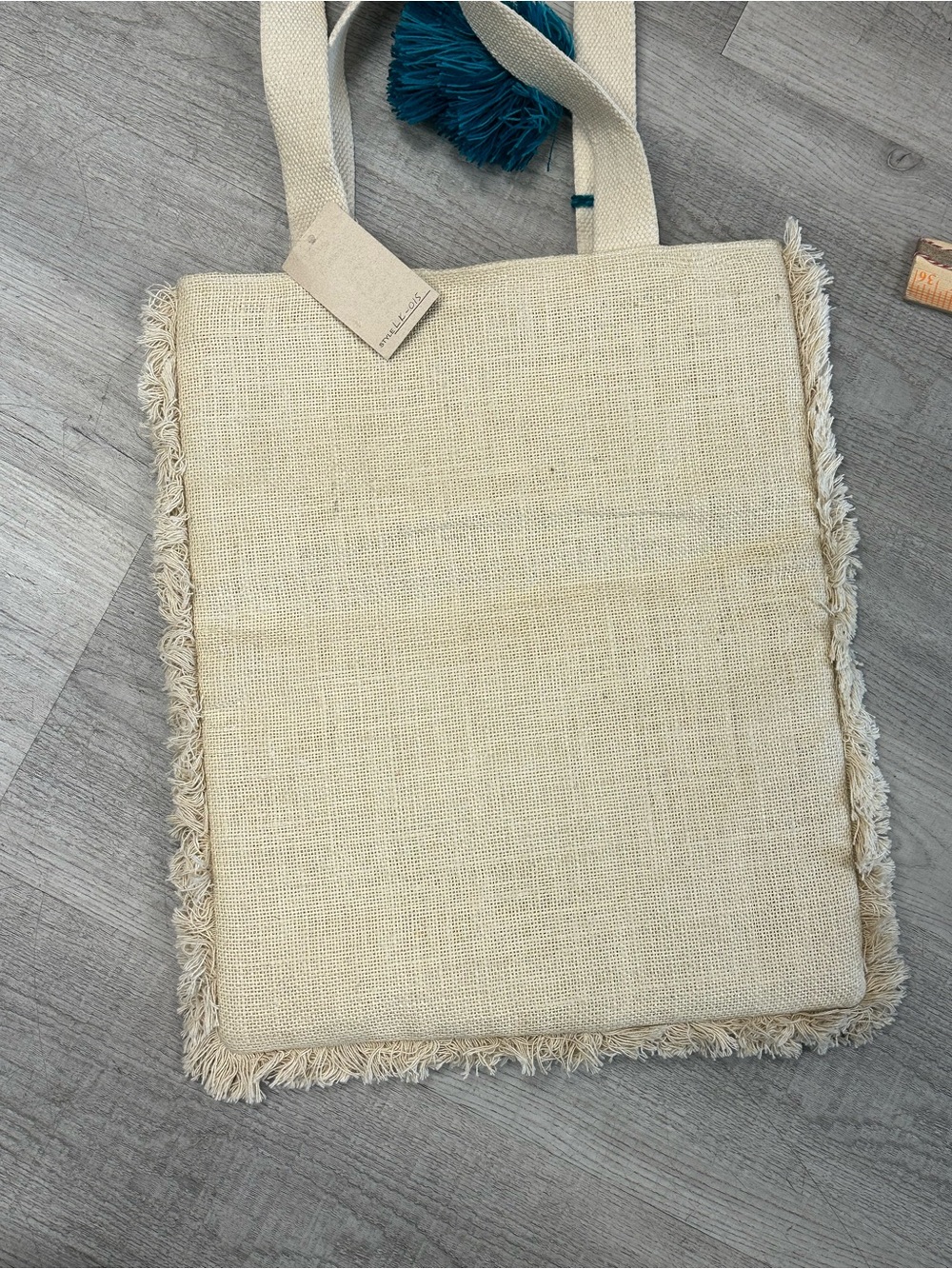 NWT Magid Floral Appliqué Fringe Beach Tote Bag | Originally Sold at Anthropolog - Picture 5 of 9